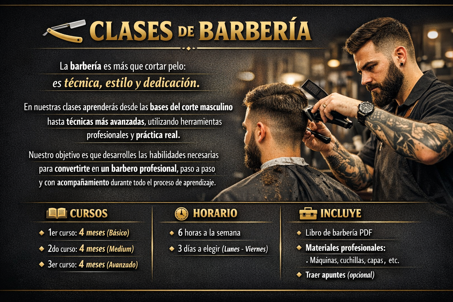 Clases de Barbería